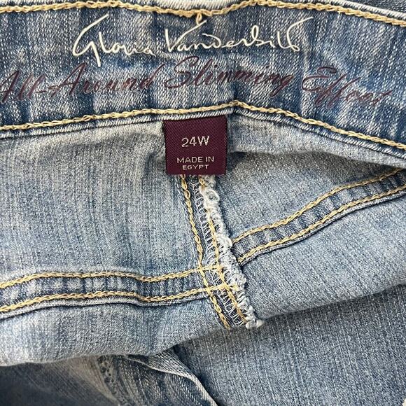 Gloria Vanderbilt Womens Denim Pedal Pushers Size 24W All Around Slimming Bling - Picture 5 of 8